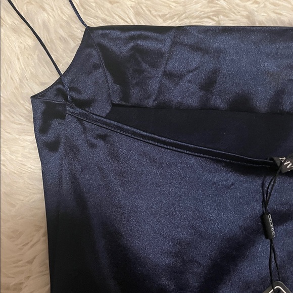 Zaful Black Satin Mini Dress - Picture 7 of 8